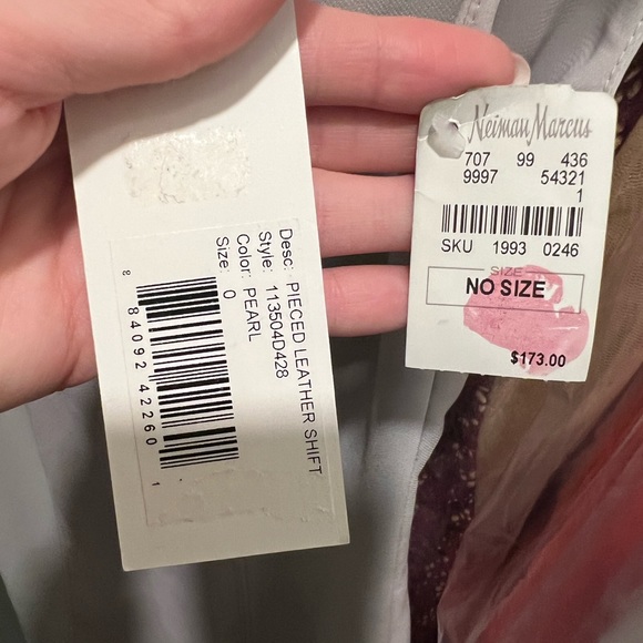 Rebecca Taylor Pieced Leather Shift Dress - Picture 4 of 4